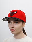 Бейсболка MITCHELL NESS арт. HHSS3265-CBUYYPPPRDBK Chicago Bulls NBA (красный / черный)